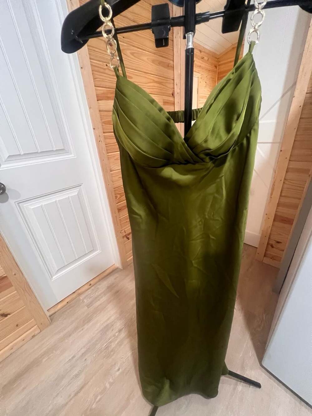 City Studios Juniors' V-Neck Pleated Midi Dress - ,